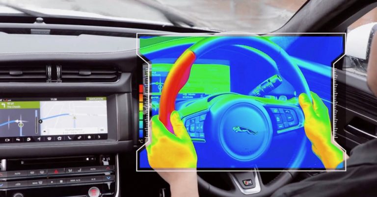 El volante sensorial de Jaguar-Land Rover que se calienta para advertirte de peligros en la carretera