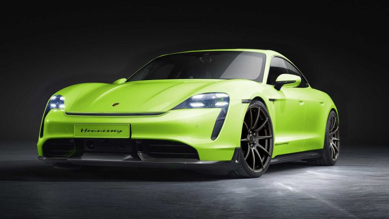 El primer eléctrico que pasa por Hennessey es el Porsche Taycan