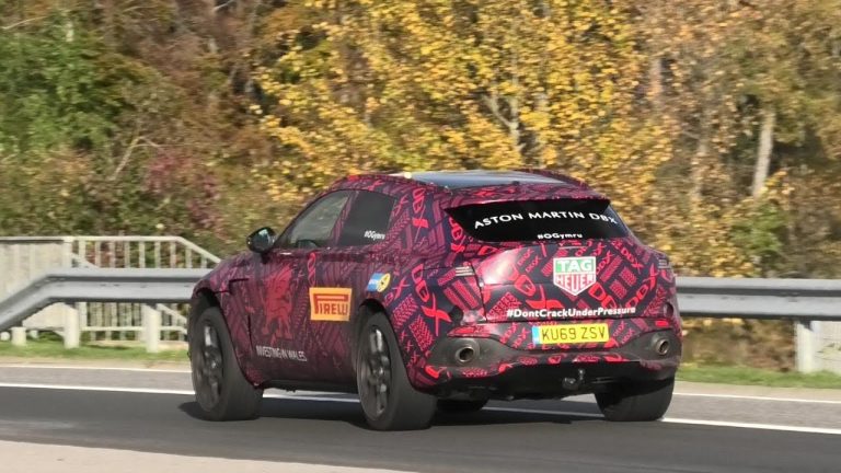 Vídeo: el Aston Martin DBX se deja ver casi al descubierto