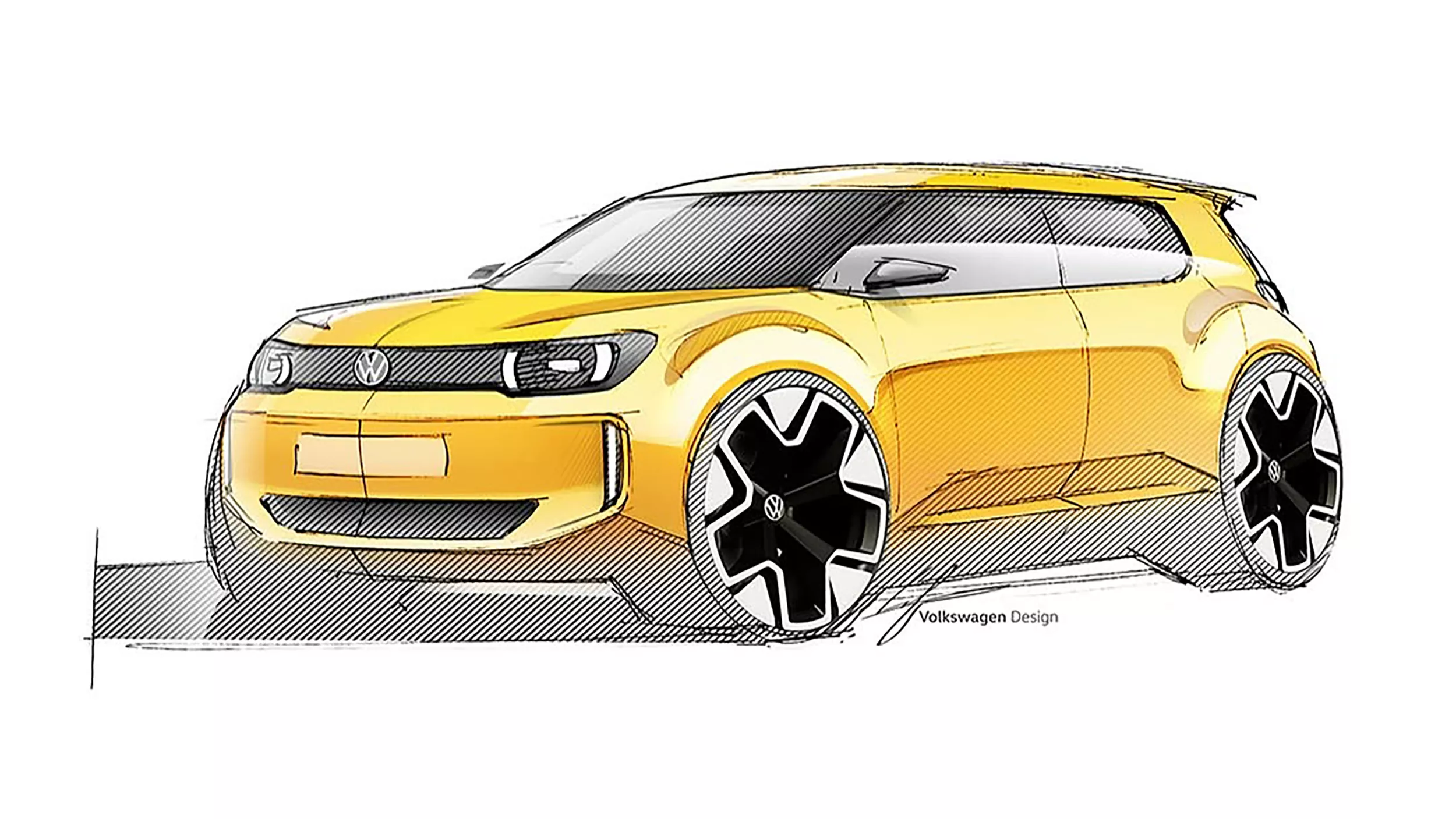 Volkswagen publica los primeros sketches del ID.1, el eléctrico de 20.000 euros que llegará en 2027
