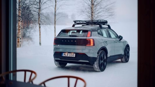 Volvo EX30 Cross Country with Swedish winter cabin
