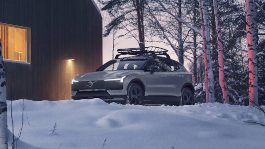 Volvo EX30 Cross Country with Swedish winter cabin