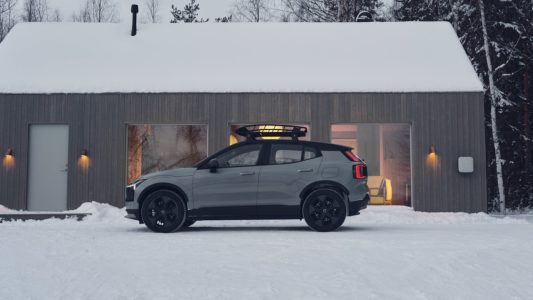 Volvo EX30 Cross Country with Swedish winter cabin