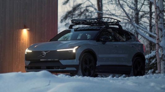 Volvo EX30 Cross Country with Swedish winter cabin