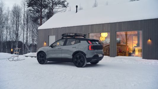 Volvo EX30 Cross Country with Swedish winter cabin