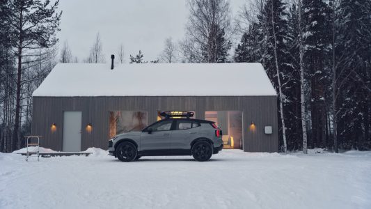Volvo EX30 Cross Country with Swedish winter cabin