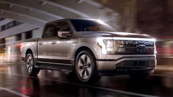 2022 ford f 150 lightning side view 2022 ford f 150 lightning side view