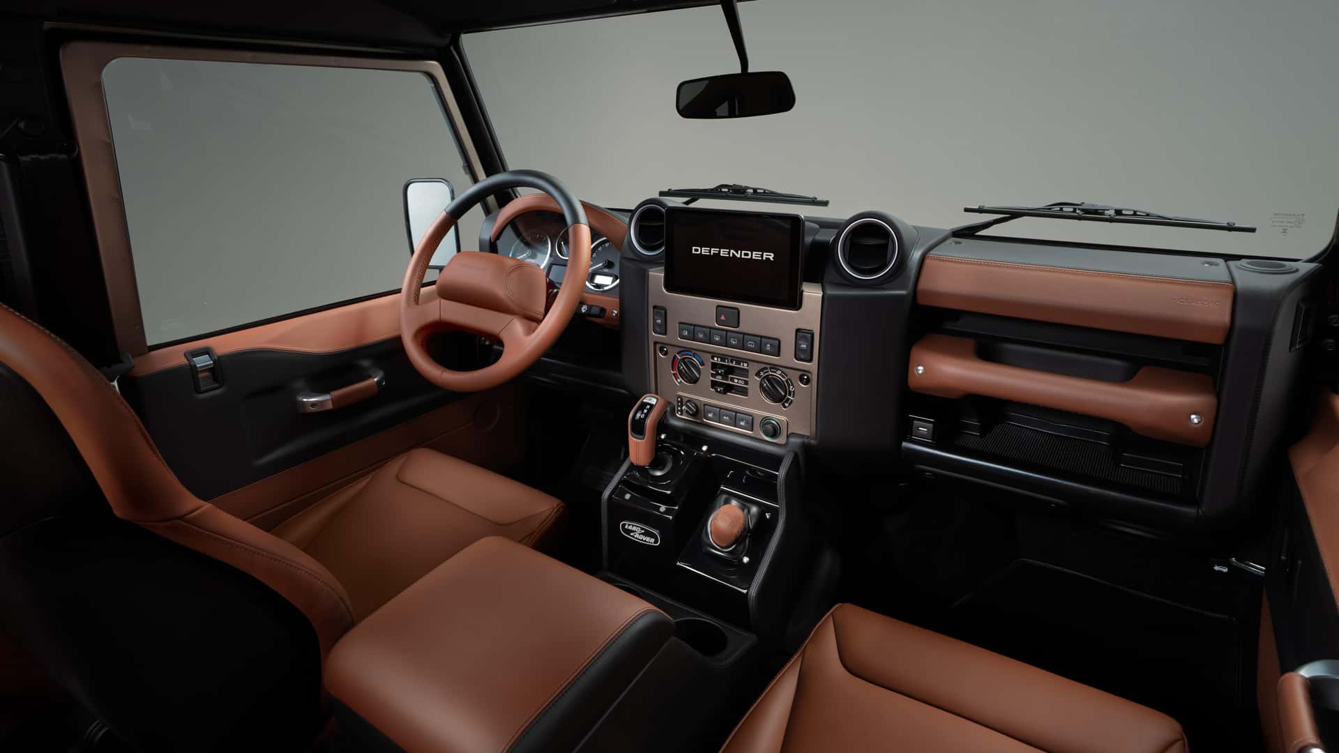 land rover classic defender with octa paint