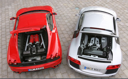 Ferrari F430 y Audi R8