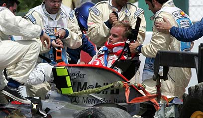 Kovalainen tras el accidente