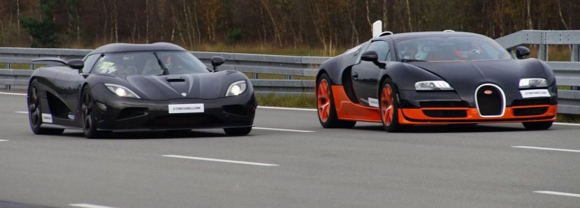 Vídeo: Bugatti Veyron Grand Sport Vitesse vs Koenigsegg Agera R 1