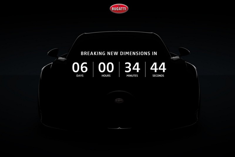 Con su silueta comienza la cuenta atrás para ver el Bugatti Chiron 1
