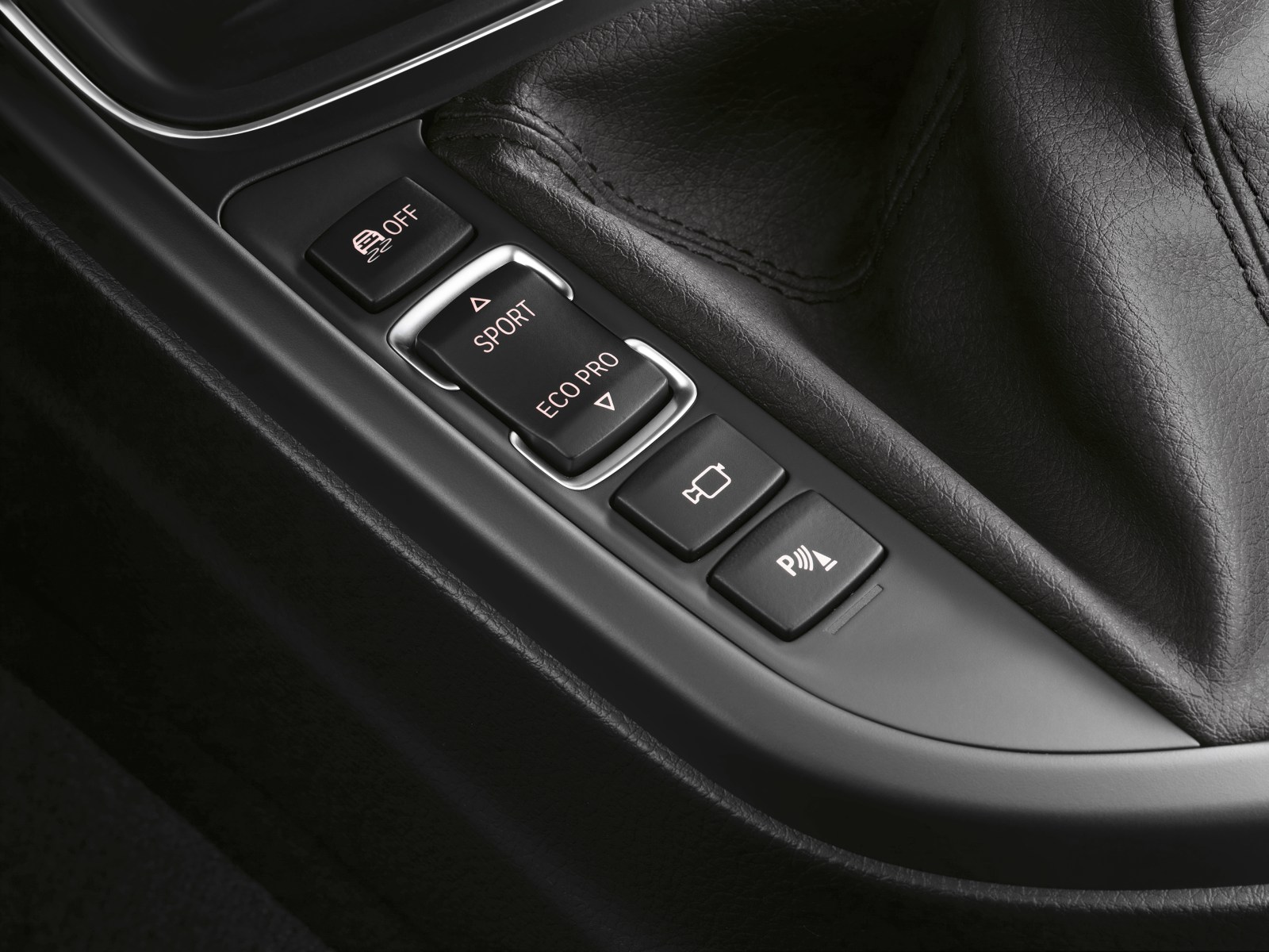 Mandos Eco Pro y Sport en la consola central del BMW Serie 3 F30