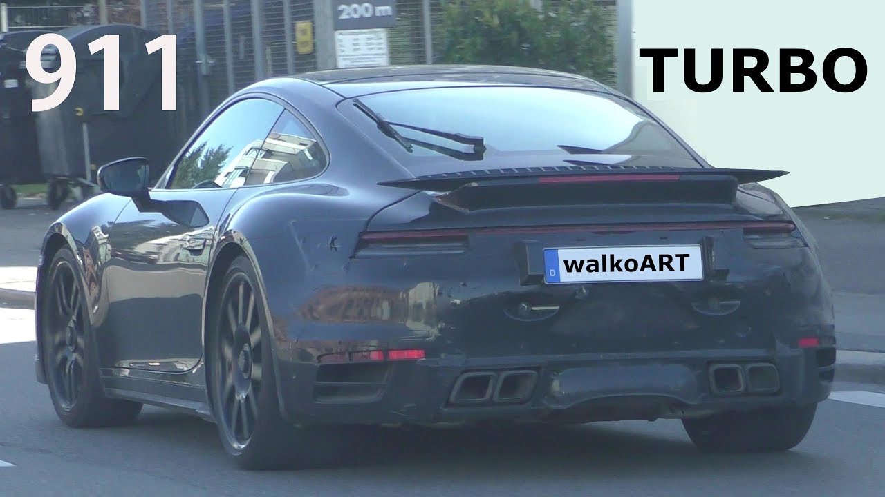 ERLK�?NIG Porsche 911 Turbo (2019) prototype in traffic - Baureihe 992
