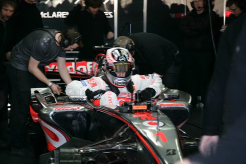 alonso en su coche